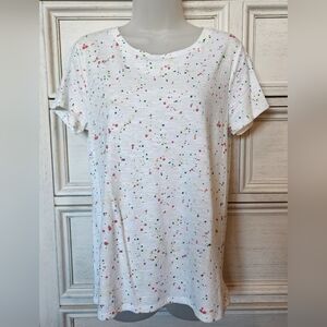 Paint Splatter White T-shirt